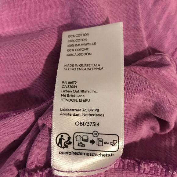 Anthropologie Pilcro Magenta Boxy Plunge V-Neck Tee - Size Small - Picture 9 of 9